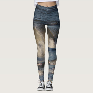 Ocean Waves Yoga Running Exercise Leggings
