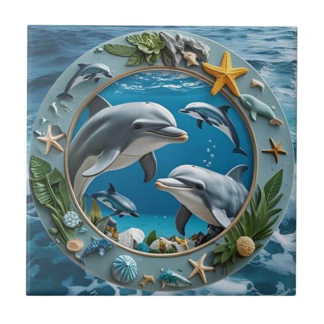 Ocean Whirl Tile (Front)