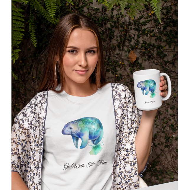 Ocean Whisper Manatee, custom T-Shirt (Creator Uploaded)
