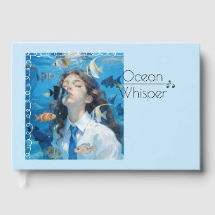 Ocean Whisper Underwater Girl Journal Guest Book