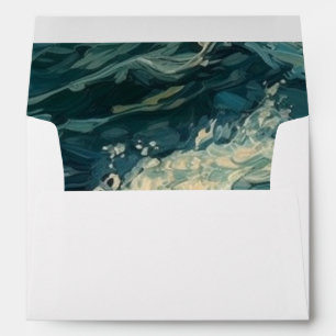 Ocean Whitecaps  Painting Envelope