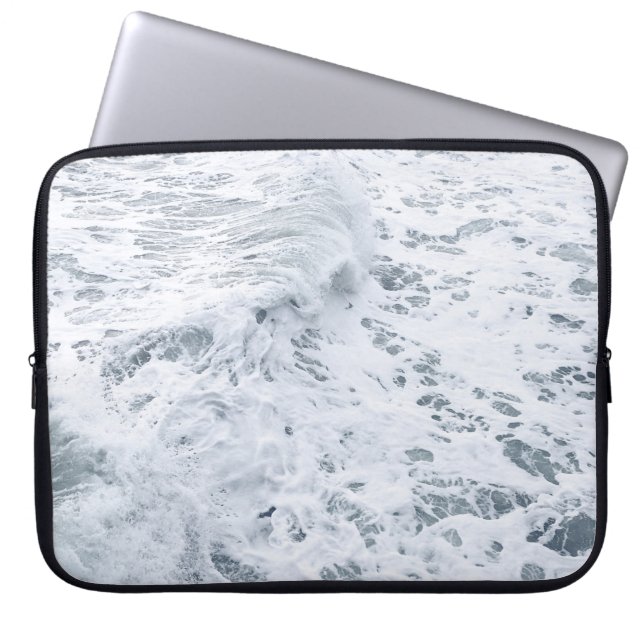Ocean with wave laptop sleeve (Front)
