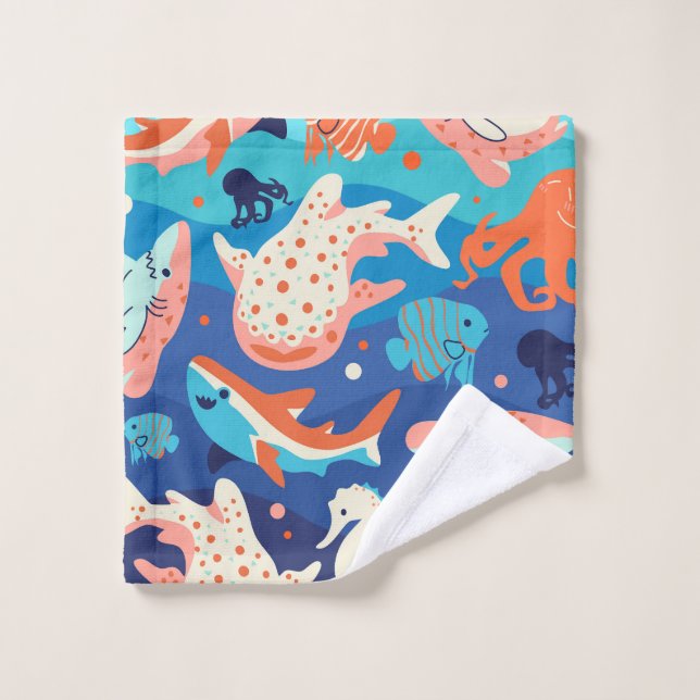 Ocean Wonders Bath Towel Set (Wash Cloth)