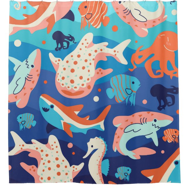 Ocean Wonders Shower Curtain (Front)
