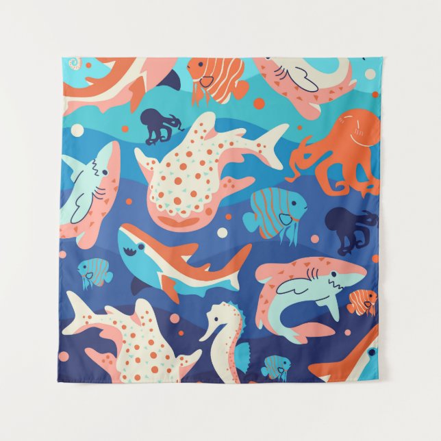 Ocean Wonders Tapestry (Front)