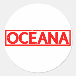 Oceana Stamp Classic Round Sticker