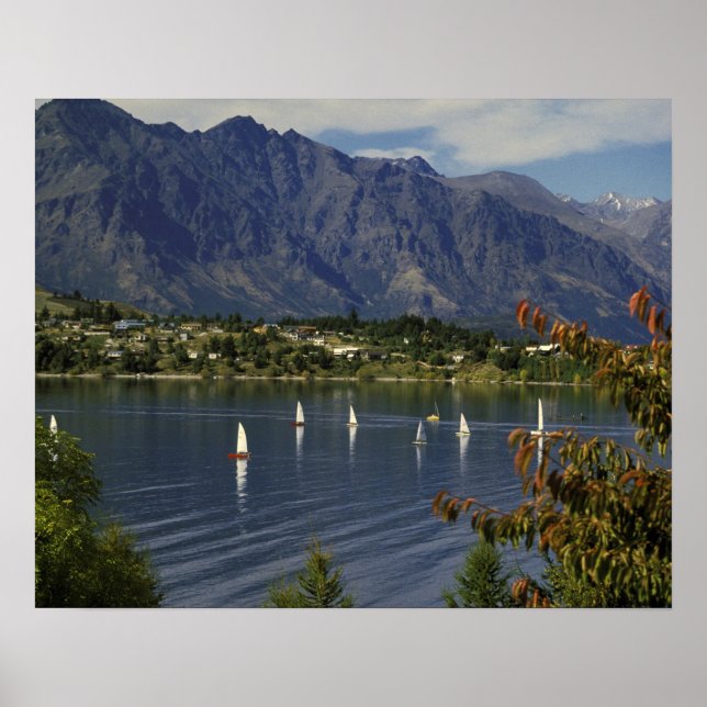 Oceania, New Zealand, South Island, Queenstwon. Poster (Front)