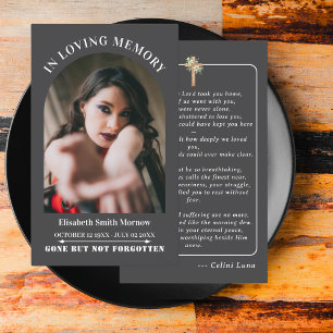 Oceania Simple Funeral Memorial Prayer Photo Card 