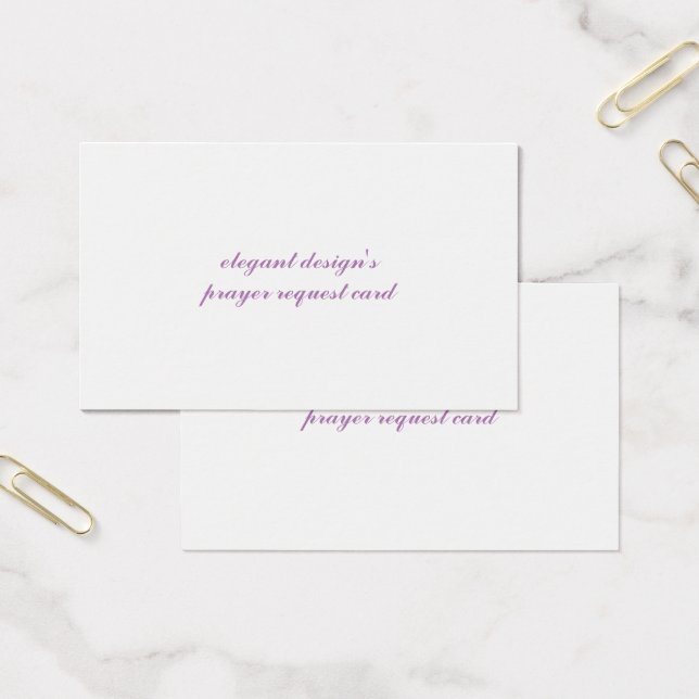 Oceania standard matte prayer request card (Office)