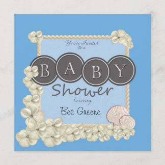 Oceanic Baby Boy Shower Invitation