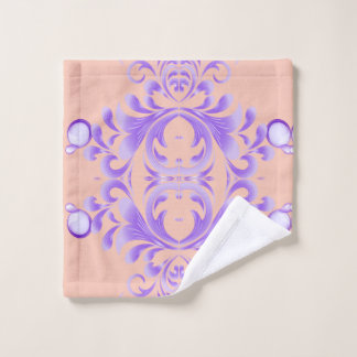 Oceanic Bloom: Purple Wave Harmony / Stylish Art Bath Towel Set