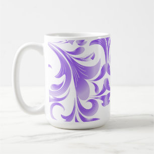 Oceanic Bloom: Purple Wave Harmony / Stylish Art Coffee Mug