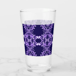 Oceanic Bloom: Purple Wave Harmony / Stylish Art Glass
