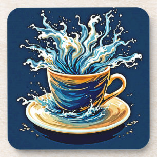 Oceanic Coffee Splash Coaster