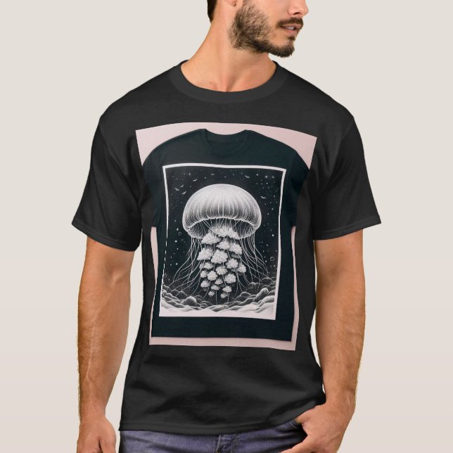 Oceanic Elegance Jellyfish Tee (Front)