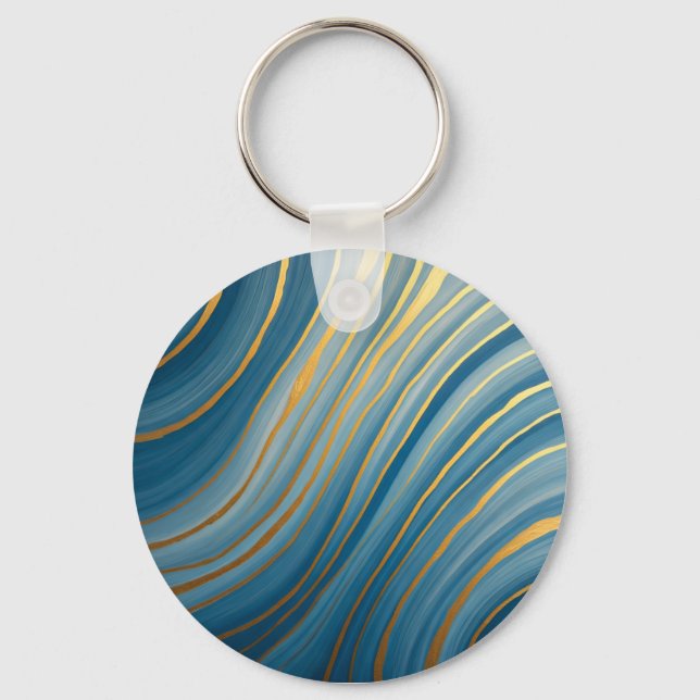 "Oceanic Gold Flow Key Ring (Front)