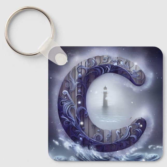 Oceanic Initial Keychain (Front)
