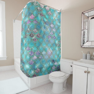 Oceanic Mermaid Scales Dream 1 Shower Curtain