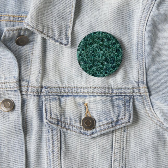 Oceanic Mosaic Crust Texture Abstract Pattern 6 Cm Round Badge (In Situ)