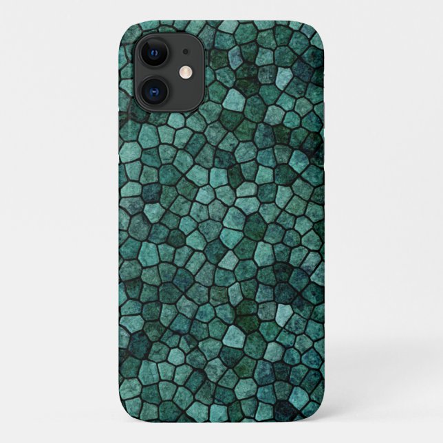 Oceanic Mosaic Crust Texture Abstract Pattern Case-Mate iPhone Case (Back)