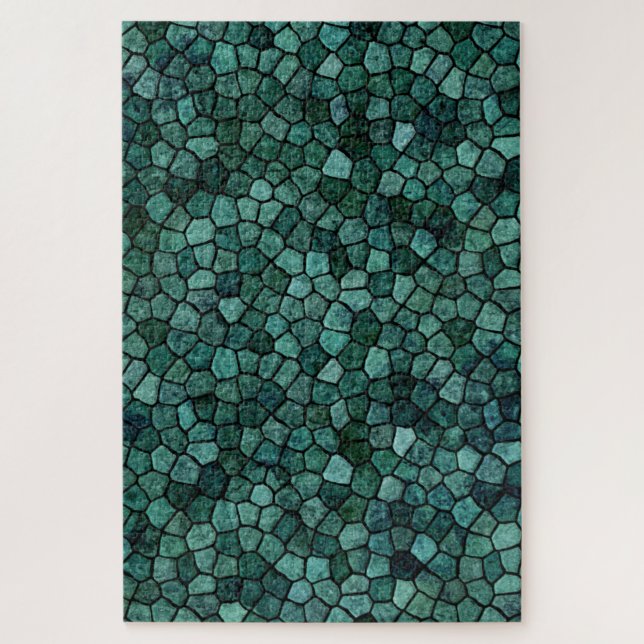Oceanic Mosaic Crust Texture Abstract Pattern Jigsaw Puzzle (Vertical)