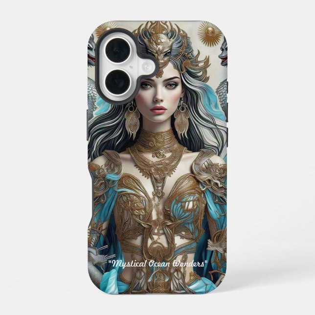 "Oceanic Mythology" iPhone 16 Case (Back)