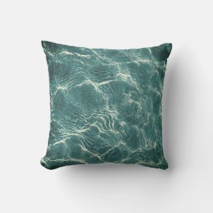 Oceanic Serenity: Mesmerising Aqua Design Cushion