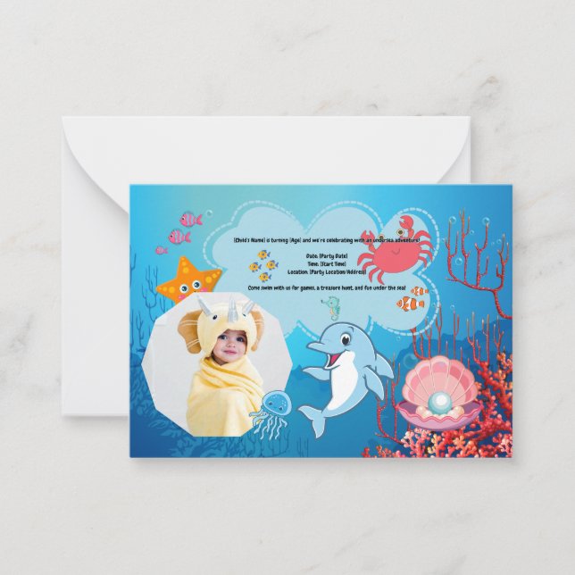 Oceanic Theme Birthday Card (Front)