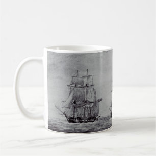Oceanic Trek Graphic Ships Fine Art Coffee Mug