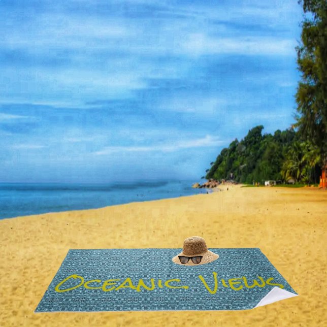 Oceanic Views Beach Towel (This beach towel, helps to remind you of the awesome waves, of the ocean!)