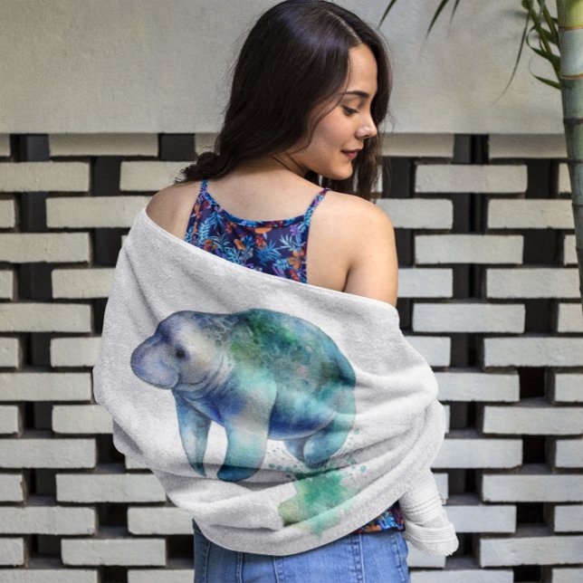 Oceanic Whisper Manatee Bath Towel (Creator Uploaded)