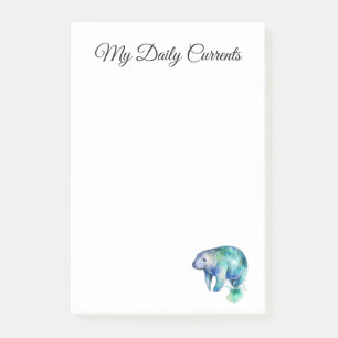 Oceanic Whisper Manatee, custom Post-it Notes
