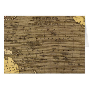 Oceanica Hand Coloured Atlas Map