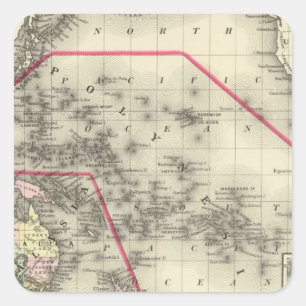 Oceanica, Sandwich Islands 2 Square Sticker