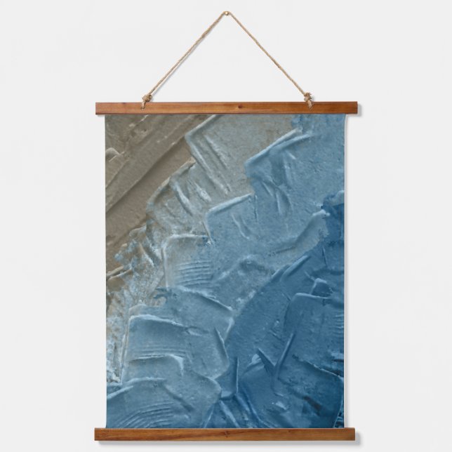Ocean's Edge: A Digital Painting of Tranquillity Hanging Tapestry (Front)