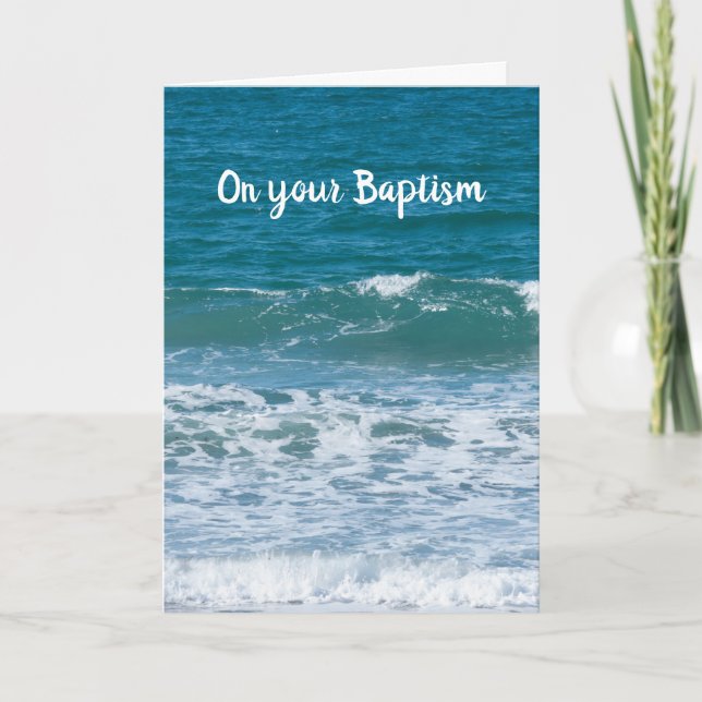 Ocean's Edge Baptism Card (Front)