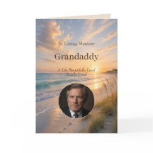Ocean's Embrace Memorial Photo Card | Personalised