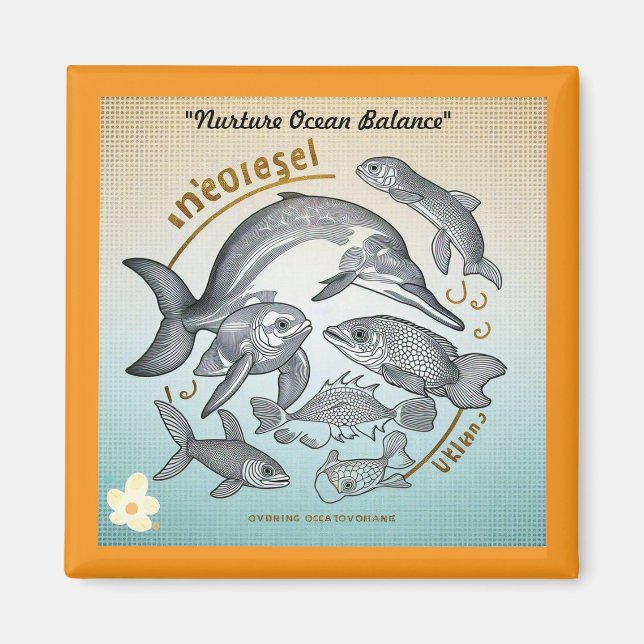 "Ocean's Endangered Gems" Magnet (Front)