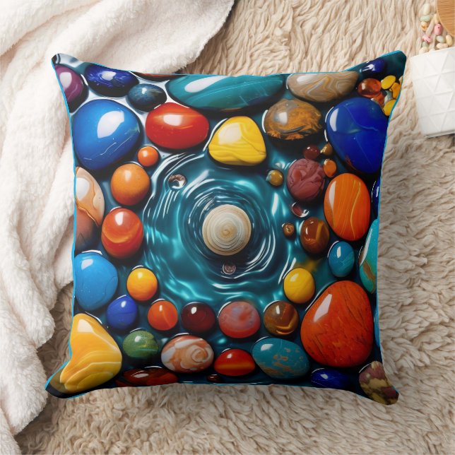 Ocean's Gem Mosaic Cushion (Blanket)