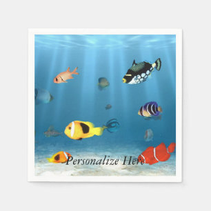 Oceans Of Fish Napkin