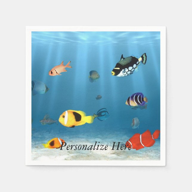 Oceans Of Fish Napkin (Front)