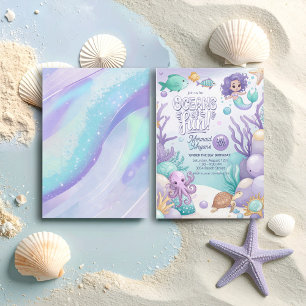 Oceans of Fun Mermaid Birthday V1 ID1142 Holiday Card