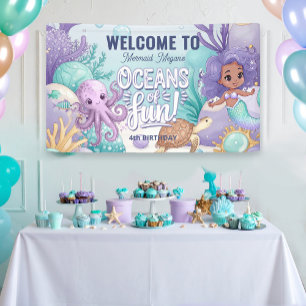 Oceans of Fun Mermaid Birthday V2 ID1142 Banner
