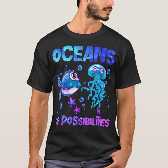 Oceans Of Possibilities Summer Reading 2022 Sea An T-Shirt (Front)