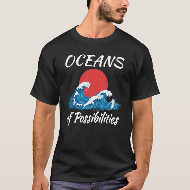 Oceans Of Possibilities Summer Reading 2022  Waves T-Shirt (Front)