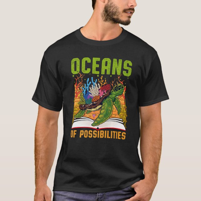 Oceans Of Possibilities Summer Reading Librarian T T-Shirt (Front)