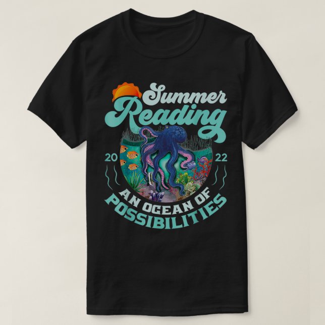 Oceans of Possibilities Summer Reading Prize Octop T-Shirt (Design Front)
