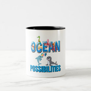 Oceans Of Possibilities Summer Reading Two-Tone Coffee Mug