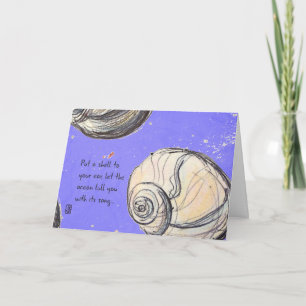 Ocean's Song Sea Creatures Shell Greeting Card