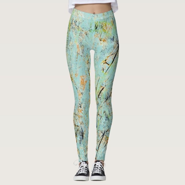 Oceanside Abstractions Leggings (Front)